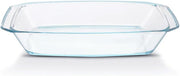 Borosil Rectangular Baking Dish 1.5 liter made with Borosilicate Glass Oven, Microwave & Dishwasher Safe Casserole Dish Heat Resistant Bakeware for Cooking & Serving, DSHEX0043 - Clear 3 LITER