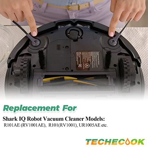 Accessories for Shark IQ Vacuum Replacement for Shark Robot R101AE (RV1001AE), R101 (RV1001) - 4 Hepa Filters, 6 Side Brushes, 2 Filter, 4 Base Pre-Motor Foam & Felt Filters Kit,1 Cleaning Brush