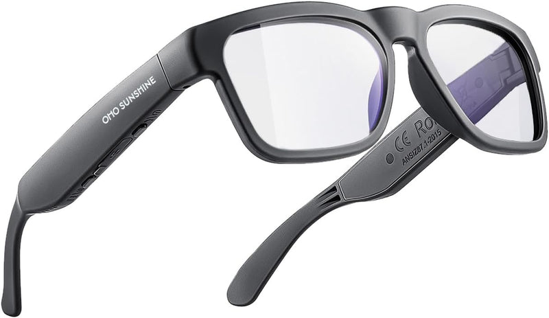 OhO sunshine OhO Bluetooth Sunglasses,Voice Control and Open Ear Style Smart Glasses Listen Music and Calls with Volume UP and Down,Bluetooth 5.0 Audio Glasses and IP44 Waterproof, unisex-adult