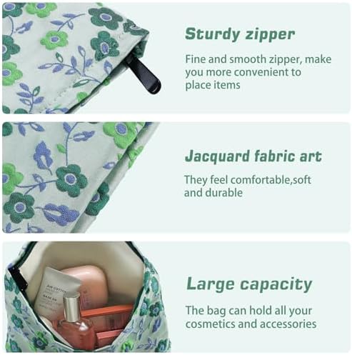 ZLFSRQ 3Pcs Checkered Makeup Bag for Women Large Cosmetic Bag Set Travel Toiletry Bag Makeup Pouch Bag for Purse Pink Zipper Storage Bag Organizer Cute Small Aesthetic Girls Car Essentials Bag