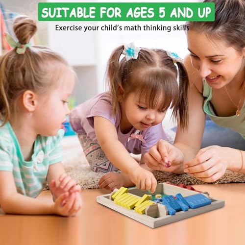 Shut The Box Dice Game, 2-4 Player Family Wooden Board Table Math Funny Games for Adults and Kids, 8 Dices Classics Creative Tabletop Version Games for Classroom,Home,Party or Pub