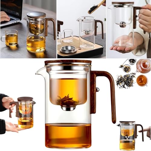 TitanSoli Enchanti Tea Pot, Magic Witchcraft Enchanted Glass Teapot with Strainer -600ML