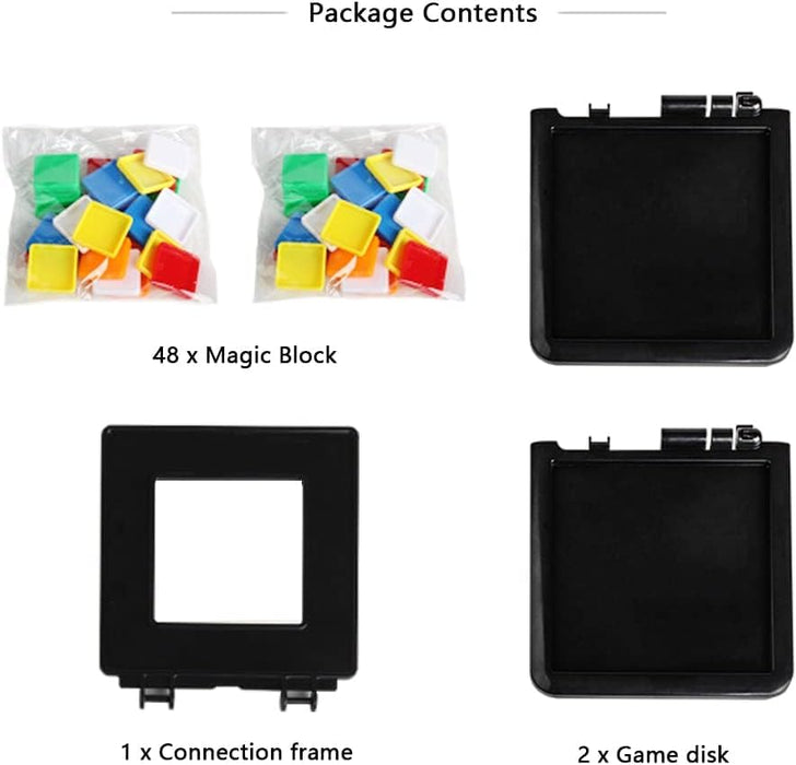 Azonee Race Game, Magic Block Game Board Games for 2 Players Genius Square Game Sequence Puzzle-Brain teasers-Board Games for Boys and Girls Rubiks Race Game 5+ Year Olds