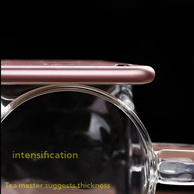 Small Glass Teapot with Infuser, Stovetop Safe, Blooming and Loose Leaf Tea Maker Set, with Removable Stainless Steel Infuser (450ml)