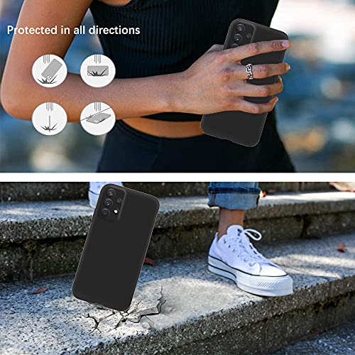 Artist Unknown Compatible with Samsung A32 4g Case Silicone Ultra Slim Cases Shockproof Anti-Scratch Phone Case for Samsung Galaxy A32 5g Full Body Protection Cover (Black, Samsung A32 4g)