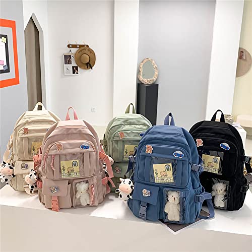 Cute Laptop Backpack School Bags for Girls 14-16, Kawaii Students Bag 15.6 Inch College Backpacks Travel Daypack Casual Rucksack Large Bookbags