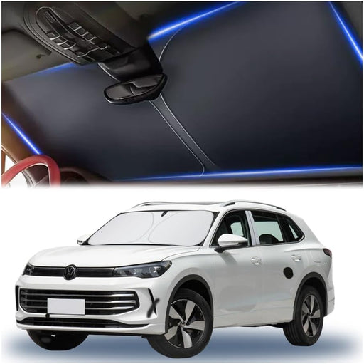 Aokdom Sunshade for Car Windshield,240T Thickened Windshield Sun Shade for Blocking 99% Sunlight & Heat,Summer Car Essentials Sun Cover for Car Windshield Fits Car,Truck,SUV - XL (59*31.5 inch)