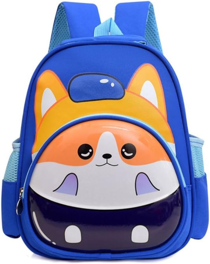 JZLIFE Kids' Backpacks,Kids' School Bags,Durable Lightweight Backpacks for Preschoolers with Cartoon Design, Waterproof Breathable Kindergarten Backpacks for Toddlers - Blue Fox​