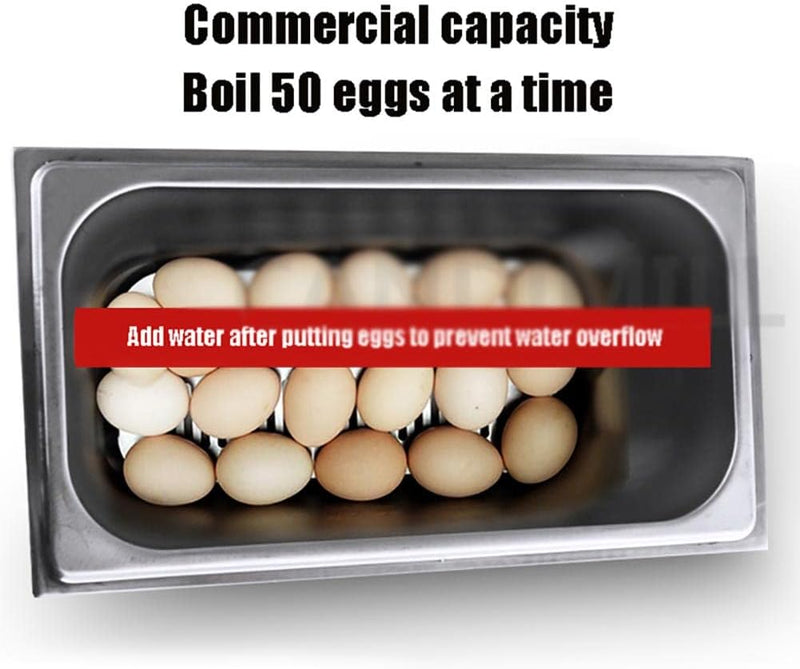 YUNYN Egg Boiler Cooker, Commercial 9L Egg Boiler Machine, Professional Large Capacity Egg Cooker, 50 Eggs Half-Boiled Egg Machine Egg Automatic Boilers