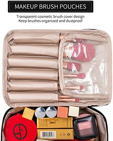 Queboom Travel Makeup Bag Cosmetic Bag Makeup Bag Toiletry bag for women and girls