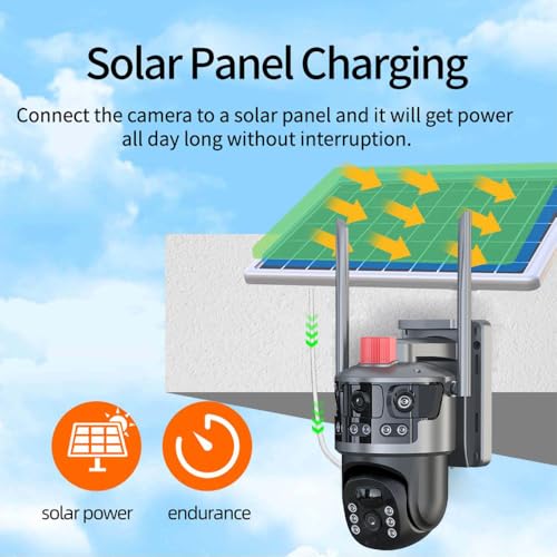 VC13-4G PRO WIFI Solar Security Camera, 6MP/8MP AI CCTV, Full Colour Night Vision, Outdoor Camera with SIM Card, 4G