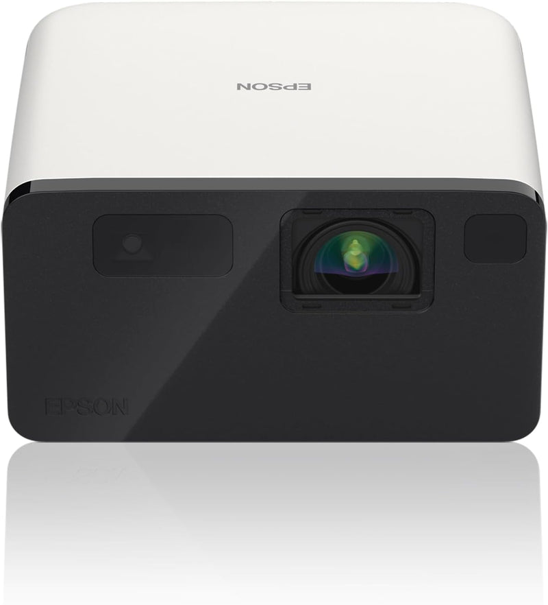 Epson EF-21 Mini Smart Laser Projector, Full HD, 1000 Lumens, 150 Inch Display with HDR, Google TV, Dolby Atmos Sound, Gaming & Home Cinema Quartz Rose - Warm White