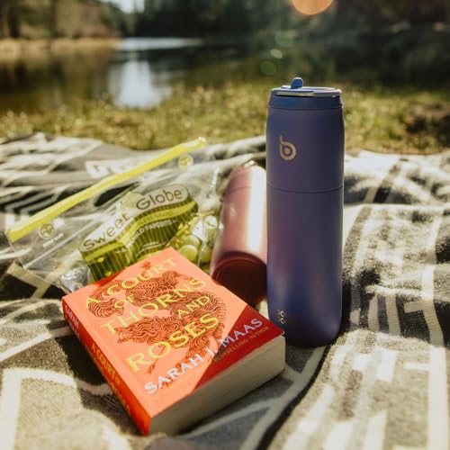 BOTTLE BOTTLE Stainless Steel Water Bottle with Straw and Lid, 32oz Vacuum Insulated Water Bottle Flask, Stay Cold for 24 Hrs, Hot for 12 Hrs, Leak-Proof Wide Mouth Sports water bottle, blue