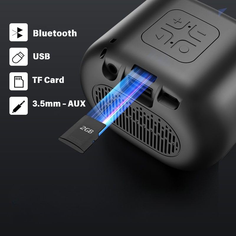 Eageroo Bluetooth Speaker Mini Speaker Small Music Box Portable TF Card / 3.5 mm AUX USB Black