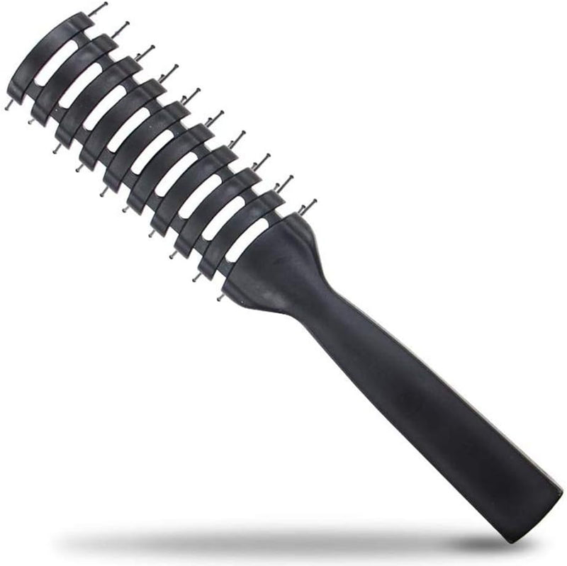 CACASO Professional Salon Vented Brush styling brush, Short Hair Brush With Ball Tipped Bristles, Anti-static Massage wet Hairbrush,Best For Blow Drying & Styling hair brush men (Black)