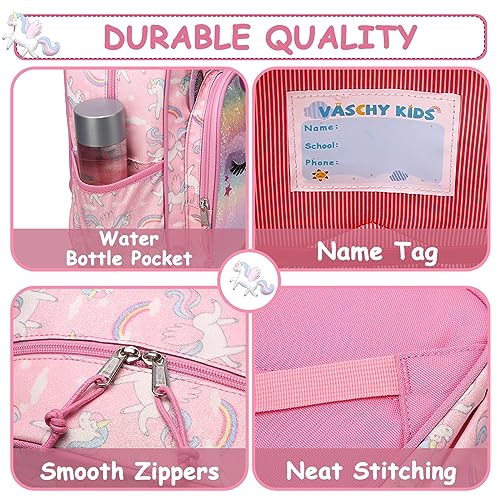 VASCHY Toddler Kids backpacks, Cute Lightweight Water Resistant Preschool Kindergarten Daypack SchoolBag Bookbag Girls Boys