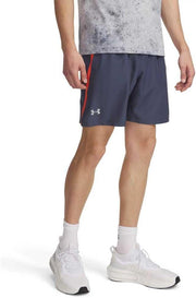 Mens Men's UA Launch 7" Shorts Bottoms (pack of 1) - Downpour Gray / Fire / Reflective
