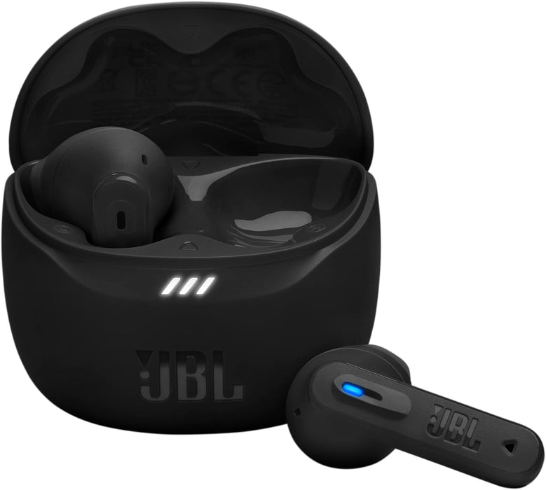 JBL Tune Flex True Wireless Noise Cancelling Earbuds, Pure Bass, ANC + Smart Ambient, 4 Microphones, 32H of Battery, Water Resistant & Sweatproof, Comfortable Fit - Blue, JBLTFLEXBLU