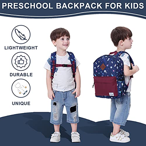 VASCHY Girls' Primary School Bag, Backpack for Children, Girls, Boys, Waterproof, Lightweight, Cute 4-6 Years Old School Bag for Kindergarten with Chest Strap Suitable for A4