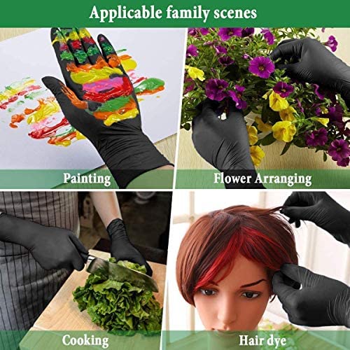 Falcon Nitrile Gloves - Black Powder Free (Small) - 100 Pieces