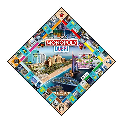 Winning Moves Monopoly Dubai Official Edition 1 Dubai Game Range | Iconic Mr Monopoly Creation For Uae, One Size