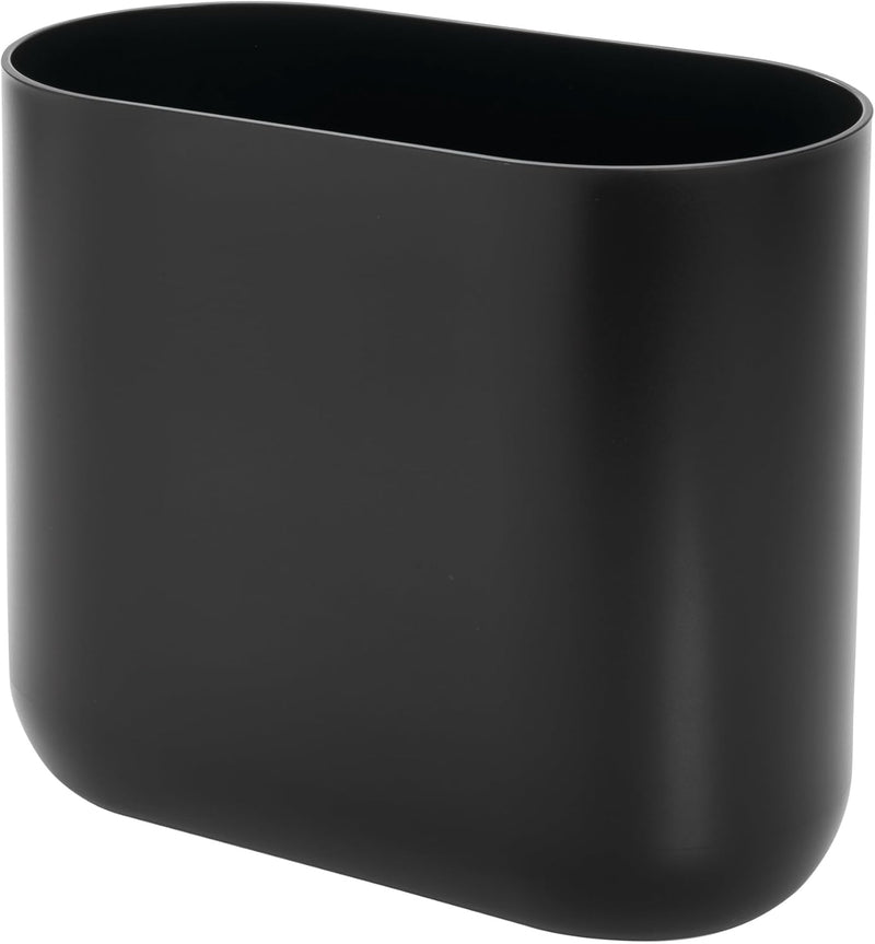 iDesign Toothbrush Holder for Normal Toothbrushes, Spin Brushes, and Toothpaste, The Cade Collection - 3" x 3" x 4. 5", Matte Black - Waste Can Waste Can