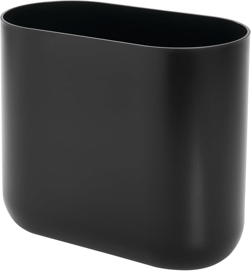 iDesign Toothbrush Holder for Normal Toothbrushes, Spin Brushes, and Toothpaste, The Cade Collection - 3" x 3" x 4. 5", Matte Black - Waste Can Waste Can