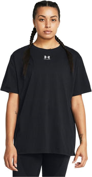 womens Essential Oversize Short Sleeve T-shirt T-shirt - Black