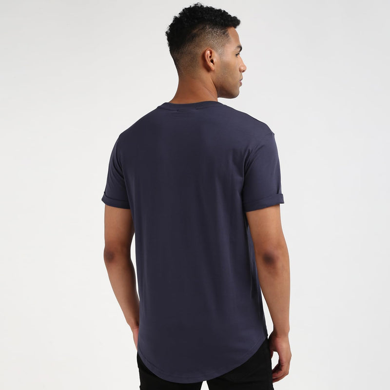 Ck Jeans Mens Long Sleeve Homme-/-tee-shirts-/-t-s-manches-courtes Badge Turn Up Sleeve