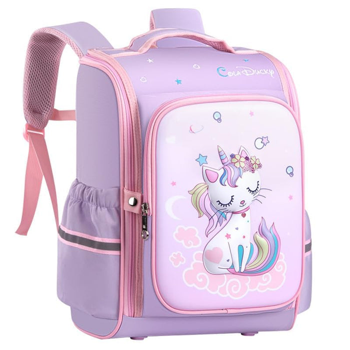 KASTWAVE Unicorn Backpack for Girls, Kids backpacks, 15" Kids Backpacks for Girl Purple Kids Elementary Bookbag Girls Backpack for School, Backpack for Girls 5-12 (Unicorn) 聽