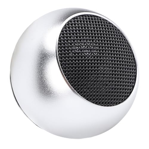 XUMIUZIY Small Speaker, Bluetooth5.3 Speaker with 360 ° Stereo Surround Sound & Bass Sound, Portable Speaker with Lanyard for Party, Hiking, Biking, Car, Trip, for Men, Women (Silver)