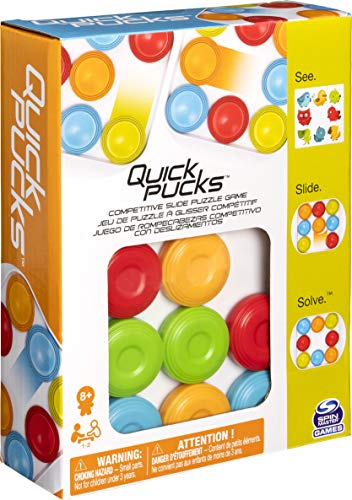 Spin Master Games Quick Pucks, Pattern Matching On-the-Go Puzzle for Adults and Kids ages 8 and Up
