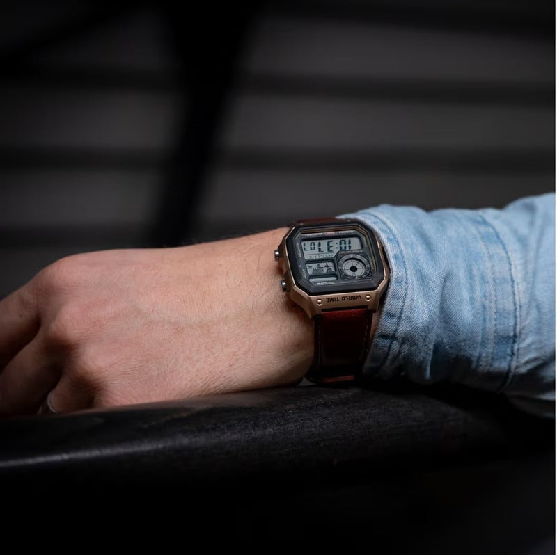 Watch: Red AE-1200WHL-5AVDF