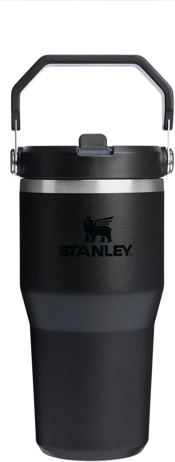 Ice Flow GO 600ml/20oz Flip Straw Wtr Btl Black 2.0