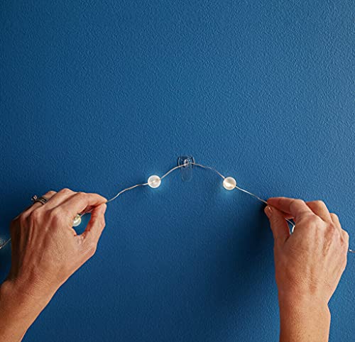 Command Decorating Small Clips Transparent color, 20 clips + 24 strips/pack | Holds 180 gr. each clip | Organize | Decoration | No Tools | Holds Strongly | Damage-Free Hanging