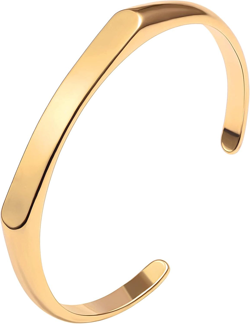 Hamsa Chain Bracelet with Cubic Zirconia Lucky Charms 18K Gold Plated Adjustable Bracelet for Women - 3.Open Bangle