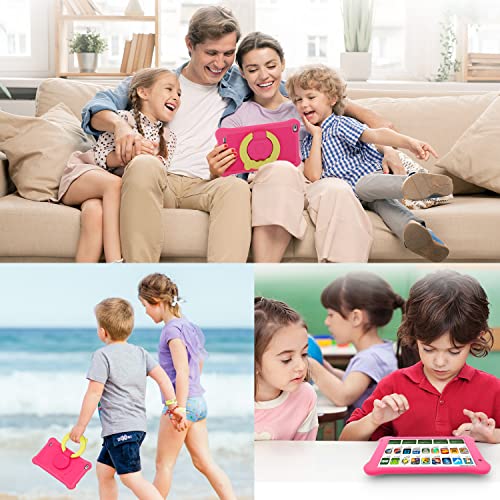 AEEZO Kids Tablet 7 inch WiFi Android 10 Tablet PC FHD 1024x600 IPS Screen, 2GB RAM 32GB ROM, Parental Control Tablet (Pink) (New Pink)