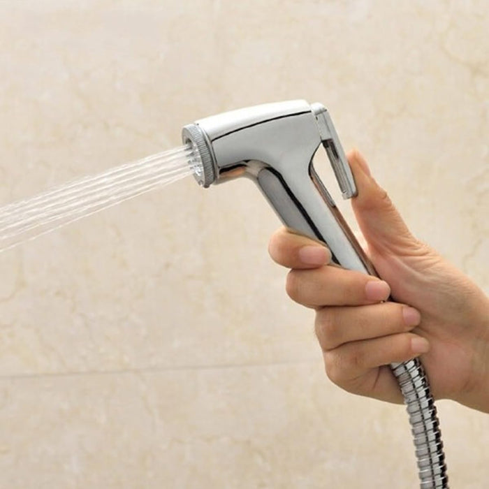 ECVV Bidet Sprayer for Toilet-Adjustable Water Pressure Control with Bidet Hose, Toilet Shattaf Adapter Spray Handheld Bidet Shower Head Wall Bracket Hose Kit | 1.2M |