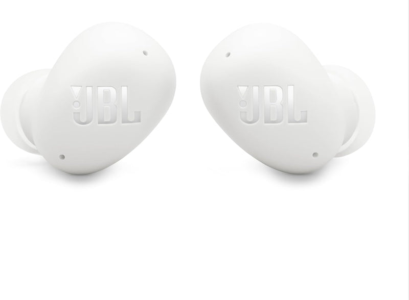 JBL Vibe Buds 2 - True Wireless Noise Cancelling Earbuds Pure Bass Sound & Smart Ambient Technology, 4mics for Crisp, Clear Calls, up to 40Hrs of Playback, IP54 Dust & Water Resistant (White)