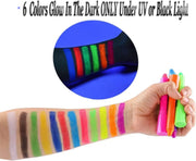 12 Colors Face Paint Crayons for Kids, Face & Body Paint Sticks, Halloween and Party Makeup, Non-Toxic Washable Face Painting, Water Based Twist up Face Painting Crayons