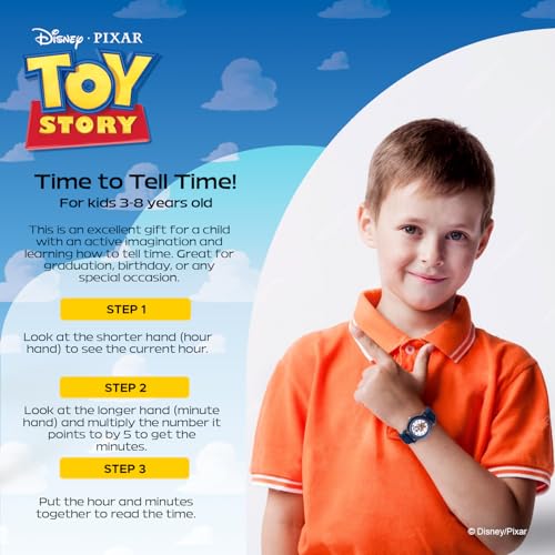 Disney Toy Story Kids' WDS000721 Disney Toy Story 4 Analog Display Analog Quartz Blue Watch, Blue