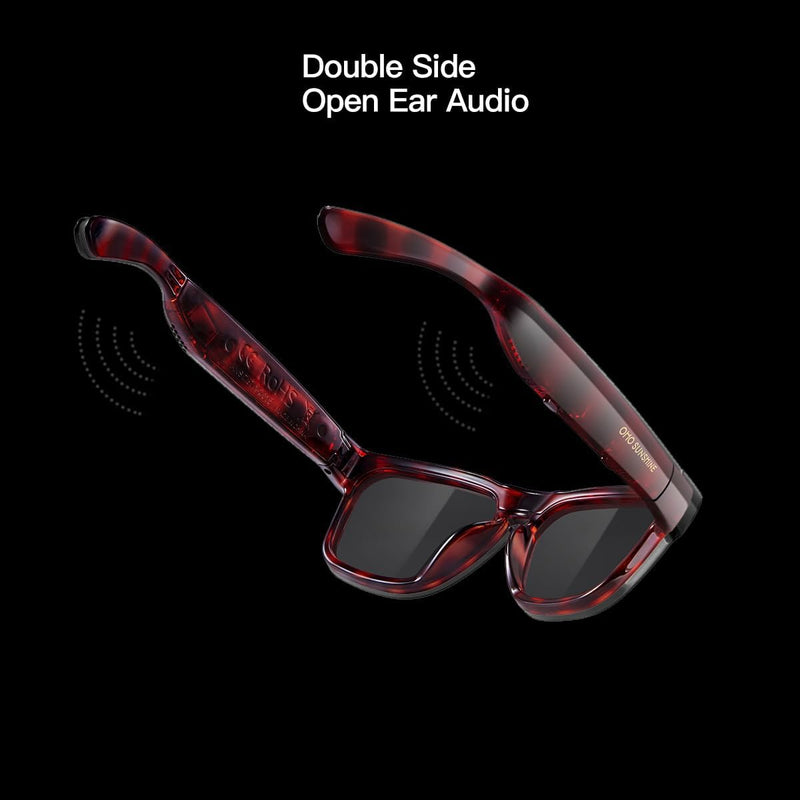OhO sunshine OhO Bluetooth Sunglasses,Voice Control and Open Ear Style Smart Glasses Listen Music and Calls with Volume UP and Down,Bluetooth 5.0 Audio Glasses and IP44 Waterproof, unisex-adult