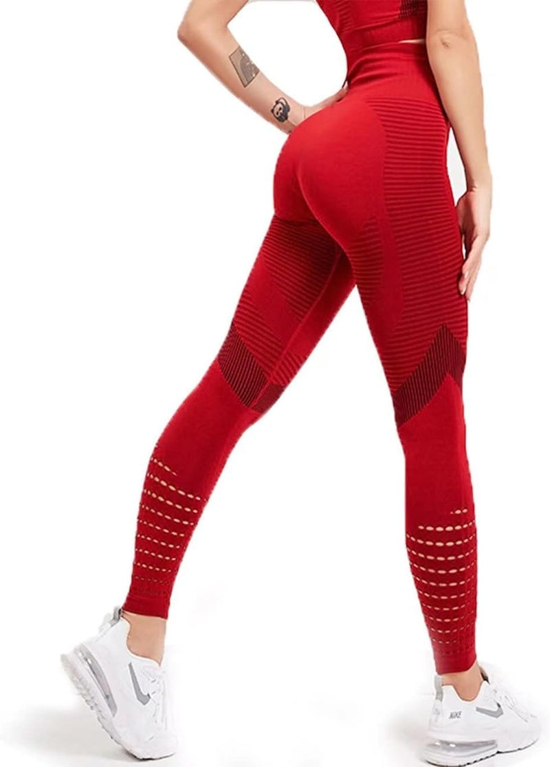 Redqenting High Waisted Leggings for Women Workout Seamless Leggings Yoga Pants Sweat Proof Tummy Control Tights