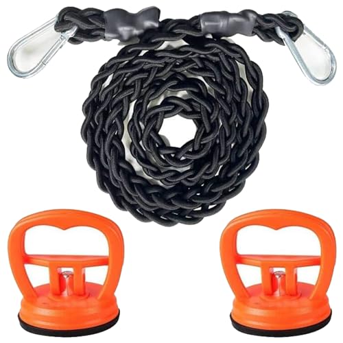 Retractable Portable Clothesline for Travel,Tri-Braided Clothing line with Strong Suction Cups and Metal Hooks, for Indoor Laundry Drying line,Outdoor Camping Accessories, Without Clothes Clips