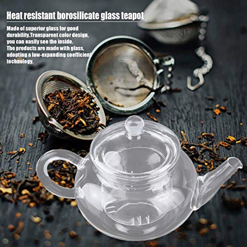 B.L.A. Transparent Teapot Heat Resistant Glass Teapot With Infuser Coffee Flower Tea Leaf Herbal Pot 250ml Durable