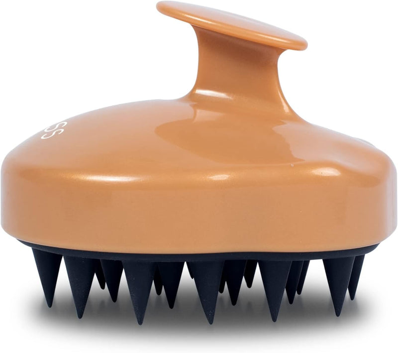 Ross Hair Scalp Massager Shampoo Brush with Soft Silicone Bristles - Style 2 Gold