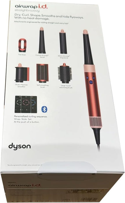 Dyson Airwrap i.d. Multi-Styler and Dryer Straight+Wavy HS08 - Bluetooth Enabled - for Perfect Curls (Ceramic Patina/Topaz)