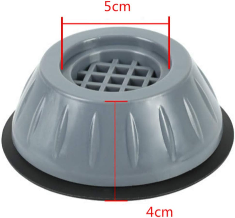 Shock and Noise Cancelling Washing Machine Support, Anti Slip Anti Vibration and Noise reducing Washing Machine Feet Pads, Washing Machine Stabilizer - Anti-Walk Dryer & Washer Vibration Pads (4 Pcs)