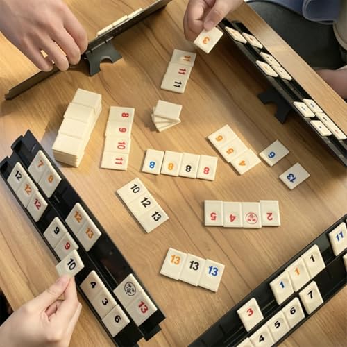 The Classic Rummy Tile Game - More Tiles and More Players for More Fun,Travel Game for 2-4 People,Simple and Easy to Operate, Convenient to Organize and Store