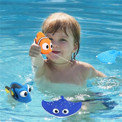 AM ANNA Kid Shower Toy Baby Bath Toys,8pcs Bath Toys for Kids Bathtub Water Toys,Shark Toddlers Infant Swimming Pool Toys,for Birthday Gifts Summer Beach,Pool Activity Squirting Kids Bath Toys